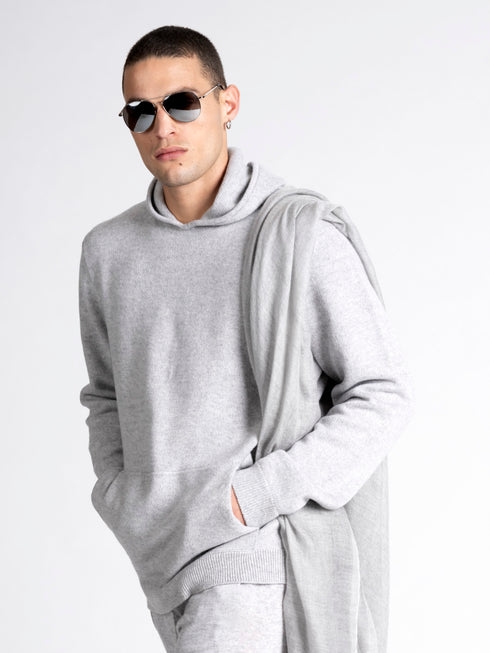 Grey Cashmere Hoodie